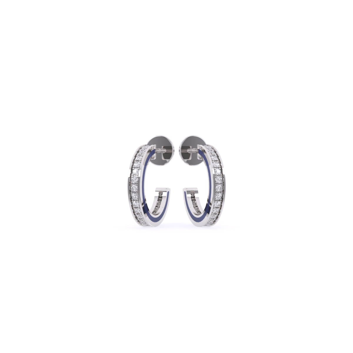 Charming Round Diamond Hoop Earrings